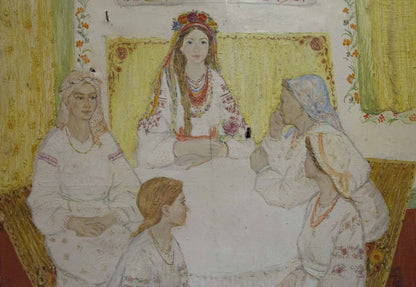 Oil painting Mistresses at the Table by Golembievskaya Tatiana Nikolaevna