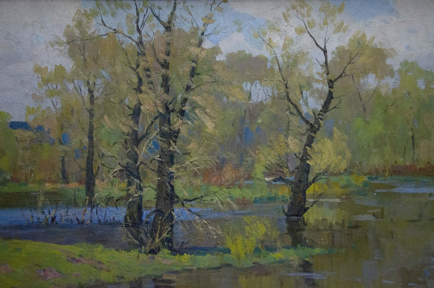 Serene birch trees oil painting by Mikhail Fedorovich Petrov