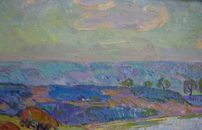 Vibrant impressionist oil landscape by Chegodar Vasily Dmitrievich
