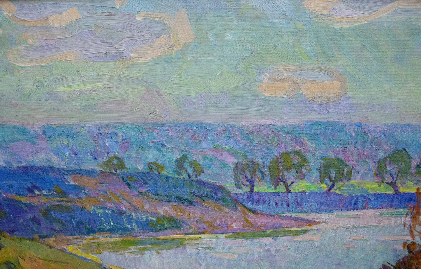 Vibrant impressionist oil landscape by Chegodar Vasily Dmitrievich