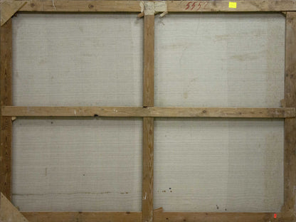 Back of 4-panel wooden canvas frame for Oil painting City near the sea by Kogan Boris Matveevich