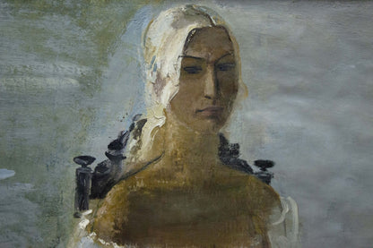 Oil painting portrait of girl by Tolkunov Egor Egorovich, pale blonde hair