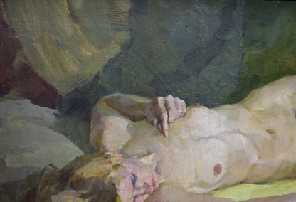 Impressionistic oil painting of female figure by Singaevsky Vladimir Ivanovich