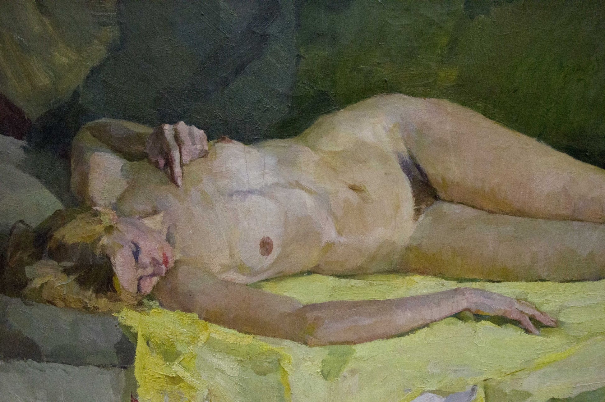 Oil painting of female figure reclining by Singaevsky Vladimir Ivanovich