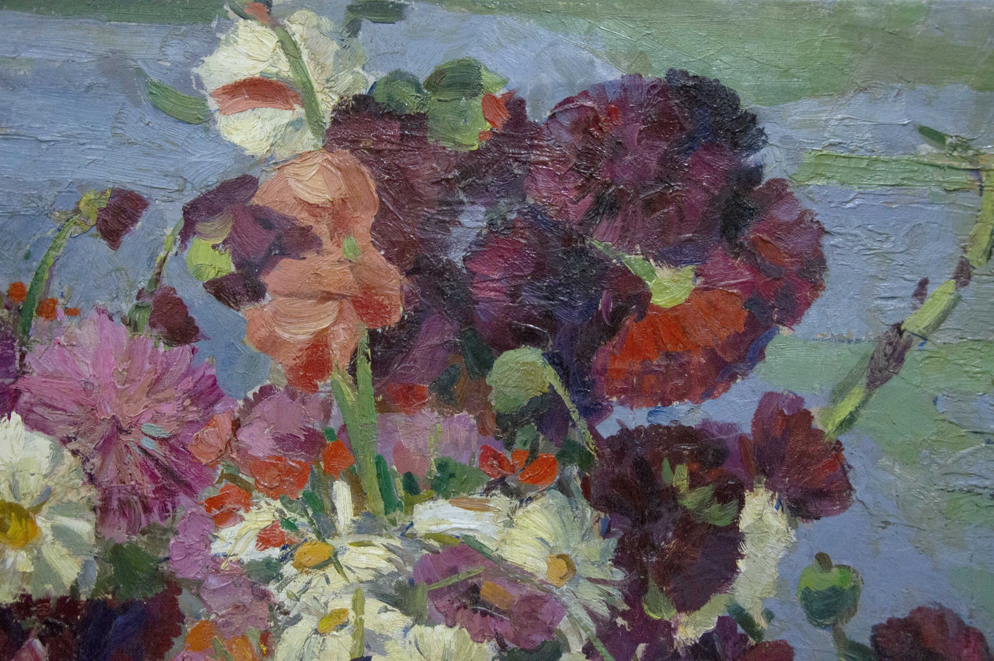 Vibrant oil painting of lush bouquet by Potapenko Andrey Ilyich
