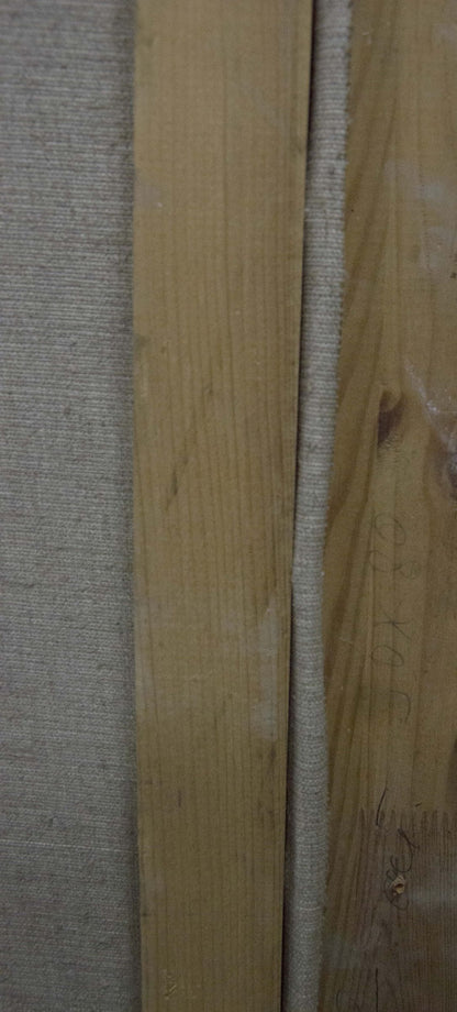 Back of oil painting by Kerzhner Efim Aleksandrovich: two light brown wooden planks