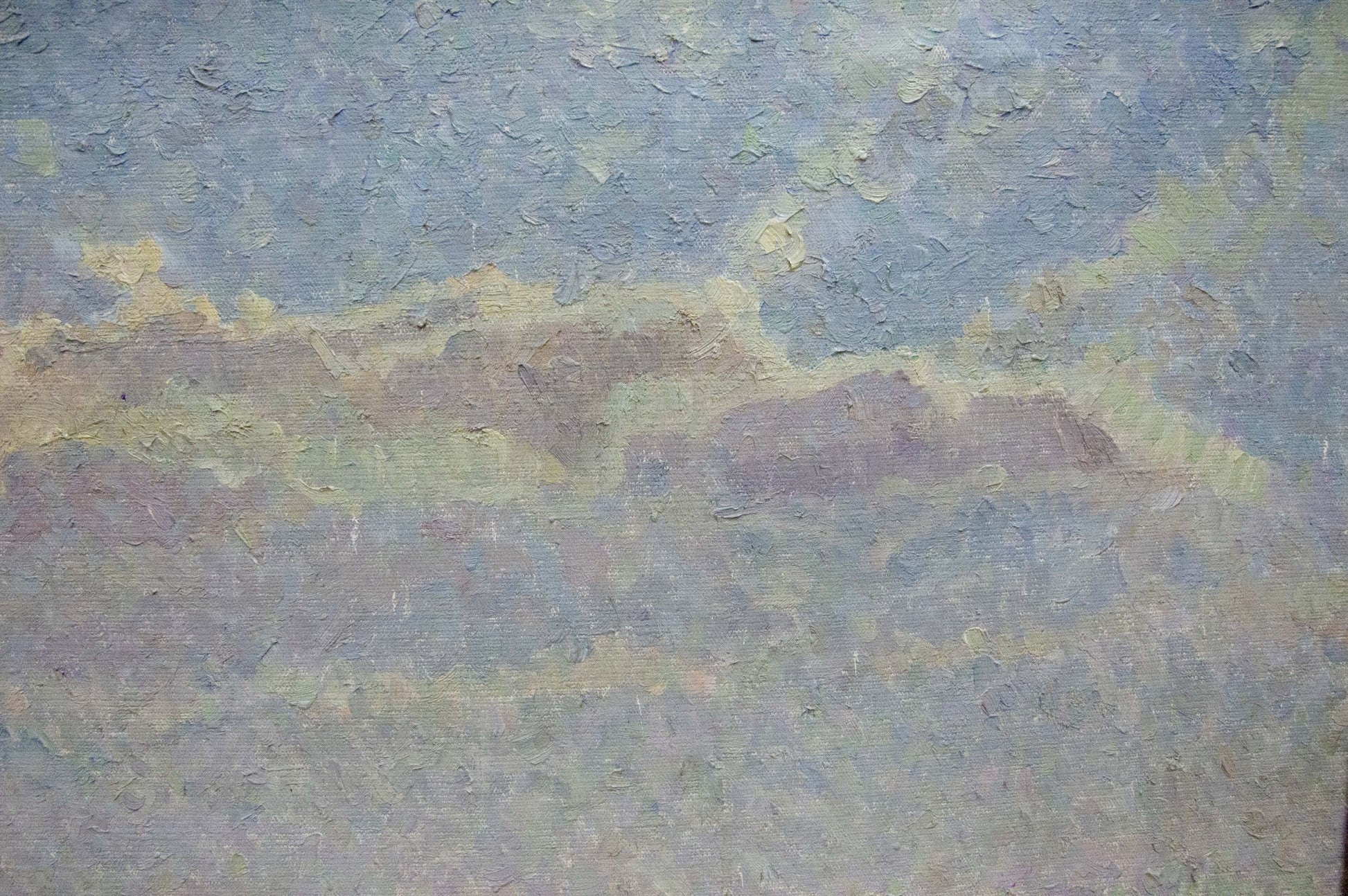 Oil painting Fields by Romanishin Mikhail Nikolaevich impressionistic sky