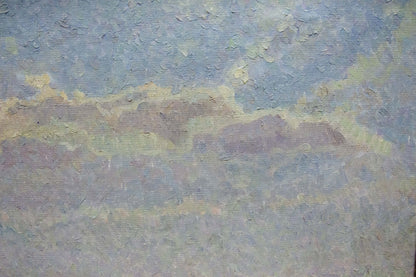 Oil painting Fields by Romanishin Mikhail Nikolaevich impressionistic sky
