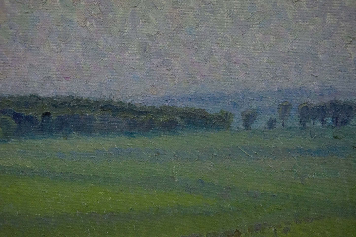Oil painting Fields by Romanishin Mikhail Nikolaevich serene landscape