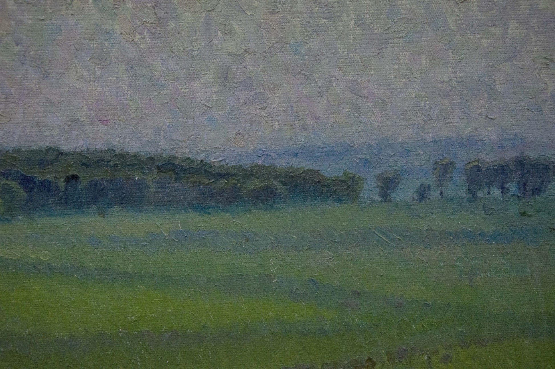 Oil painting Fields by Romanishin Mikhail Nikolaevich serene landscape