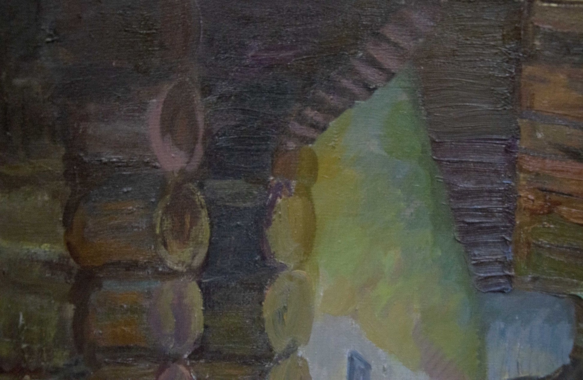 Textured oil painting of Ukrainian outback stone archway by Yuzefovich Natalia Vladimirovna
