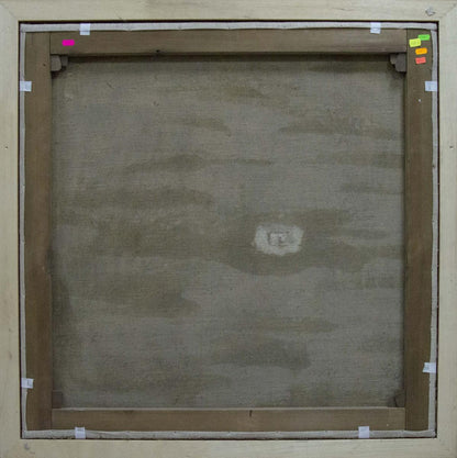 Back of Lilac oil painting by Nadezhda Kompaniyets-Kiyanchenko, brown frame