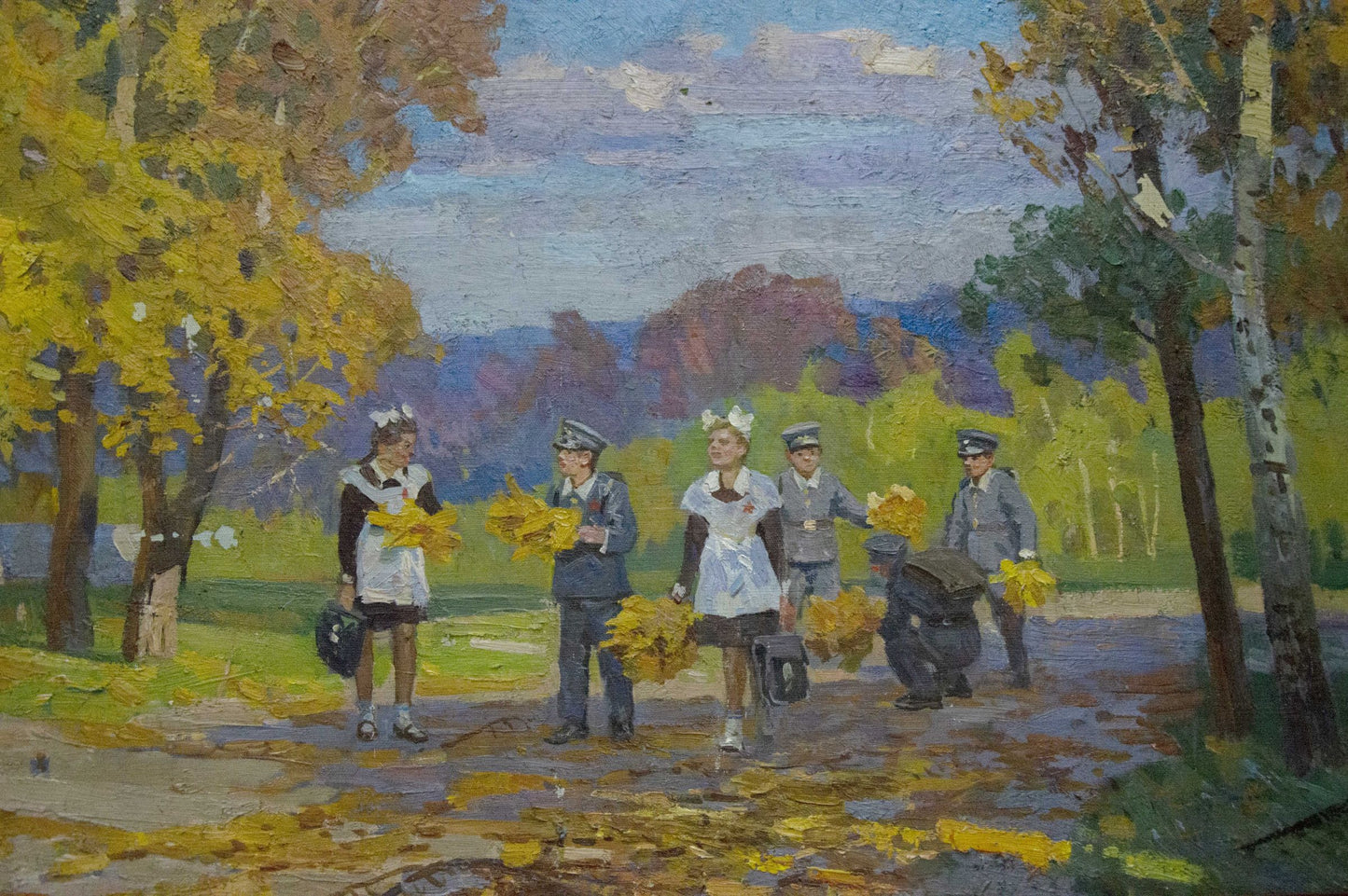 Vibrant oil painting of Central Park by Khodchenko Lev Pavlovich