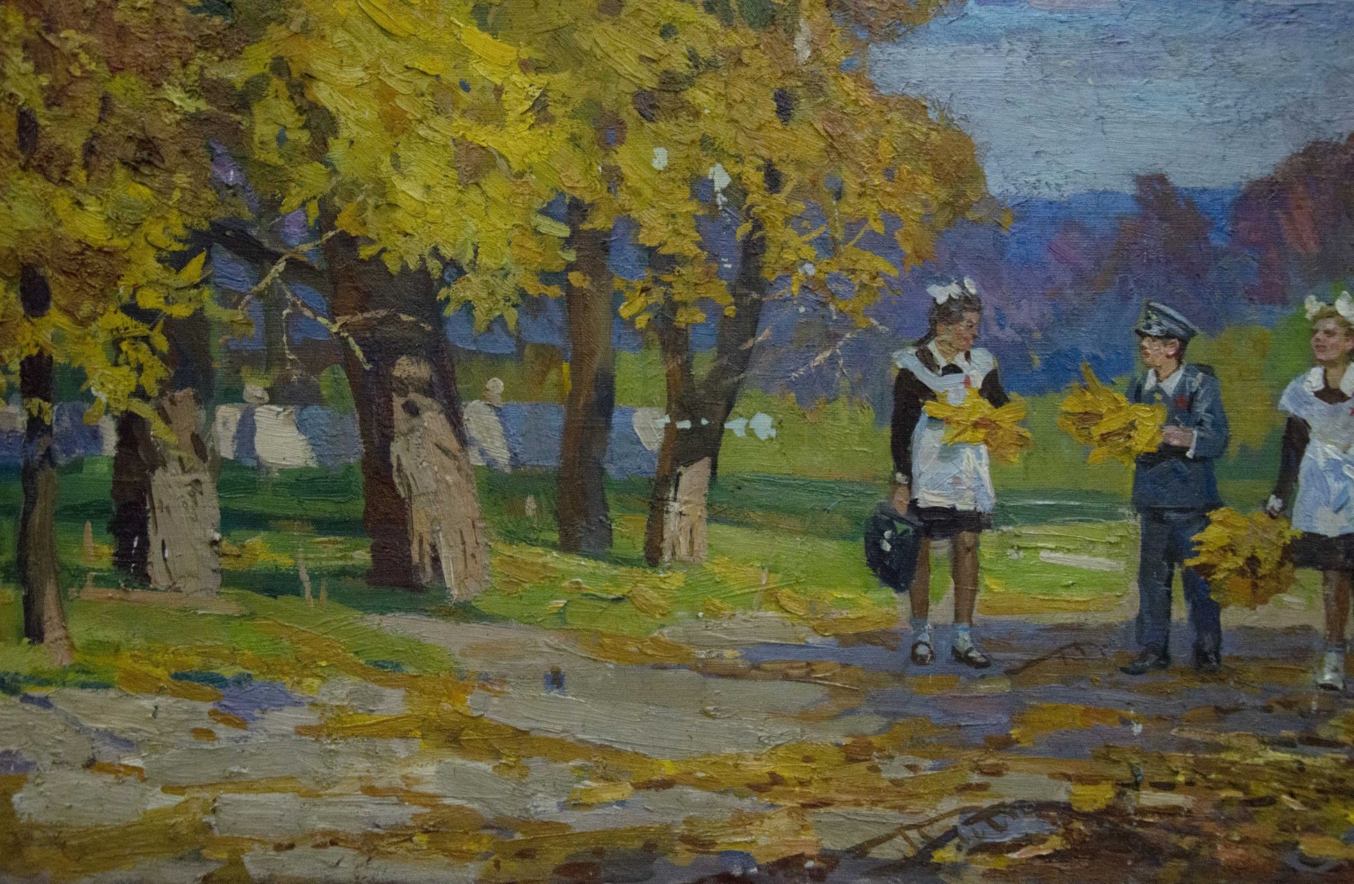 Vibrant impressionistic oil painting of Central Park by Khodchenko Lev Pavlovich