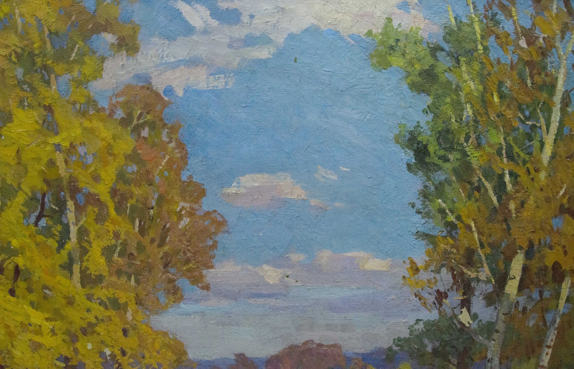 Vibrant oil painting of Central Park by Khodchenko Lev Pavlovich