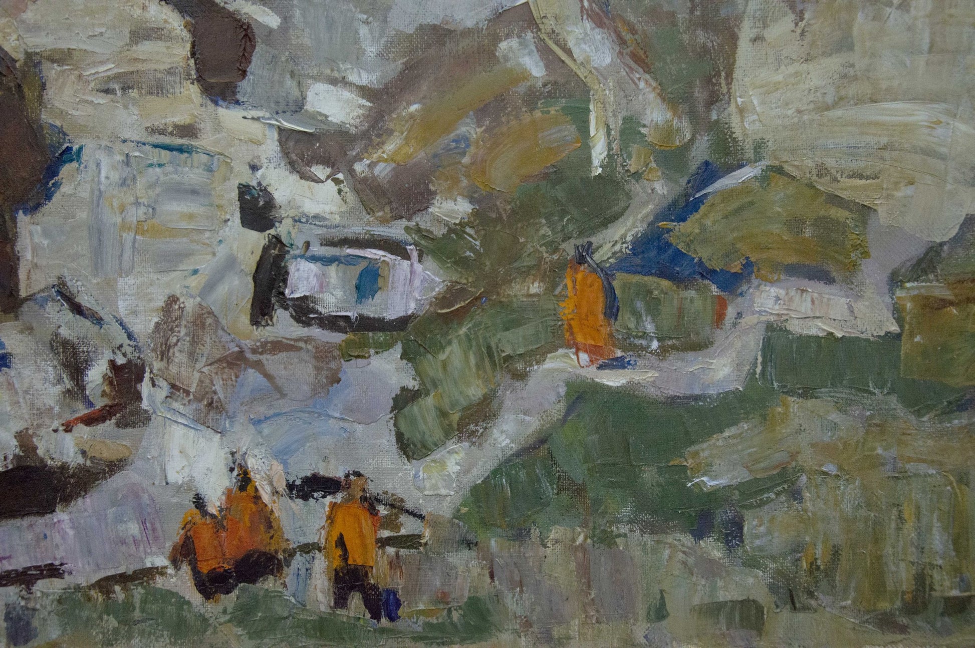 Abstract oil painting Sail to the Ferry by Konovalov Yuri Alexandrovich