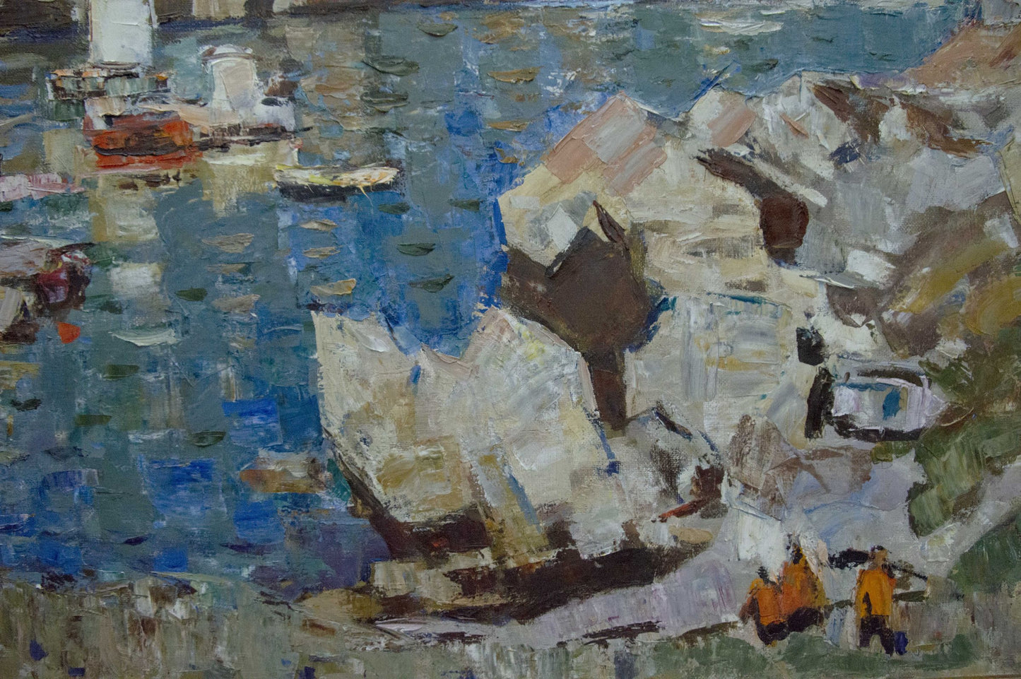 Impressionistic oil painting Sail to the Ferry by Konovalov Yuri Alexandrovich