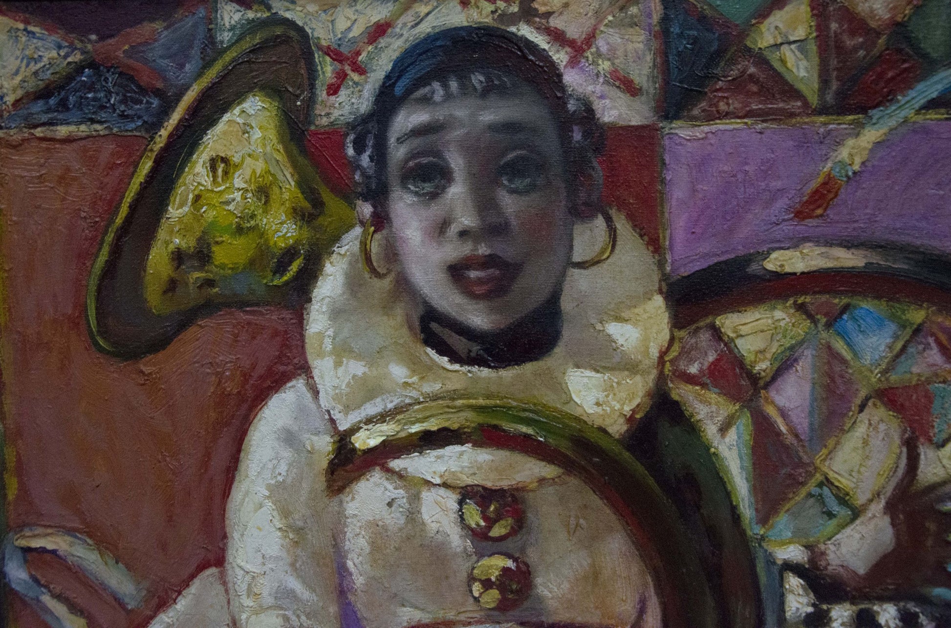 Abstract oil portrait of young woman by Prokopenko Nikolay Nikolaevich