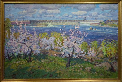 Oil painting Garden by the Shore by Fomin Anatoly Nikiforovich