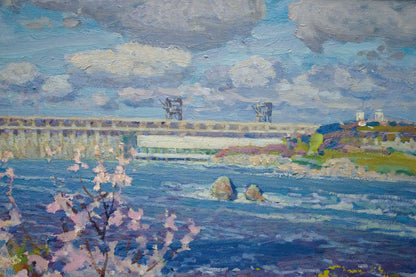 Oil painting Garden by the Shore by Fomin Anatoly Nikiforovich