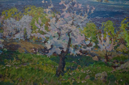 Oil painting Garden by the shore by Fomin Anatoly Nikiforovich