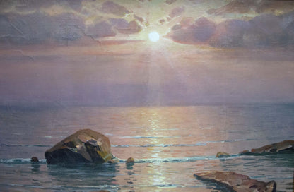 Oil painting Sunset at sea by Sevets Victor Stepanovich