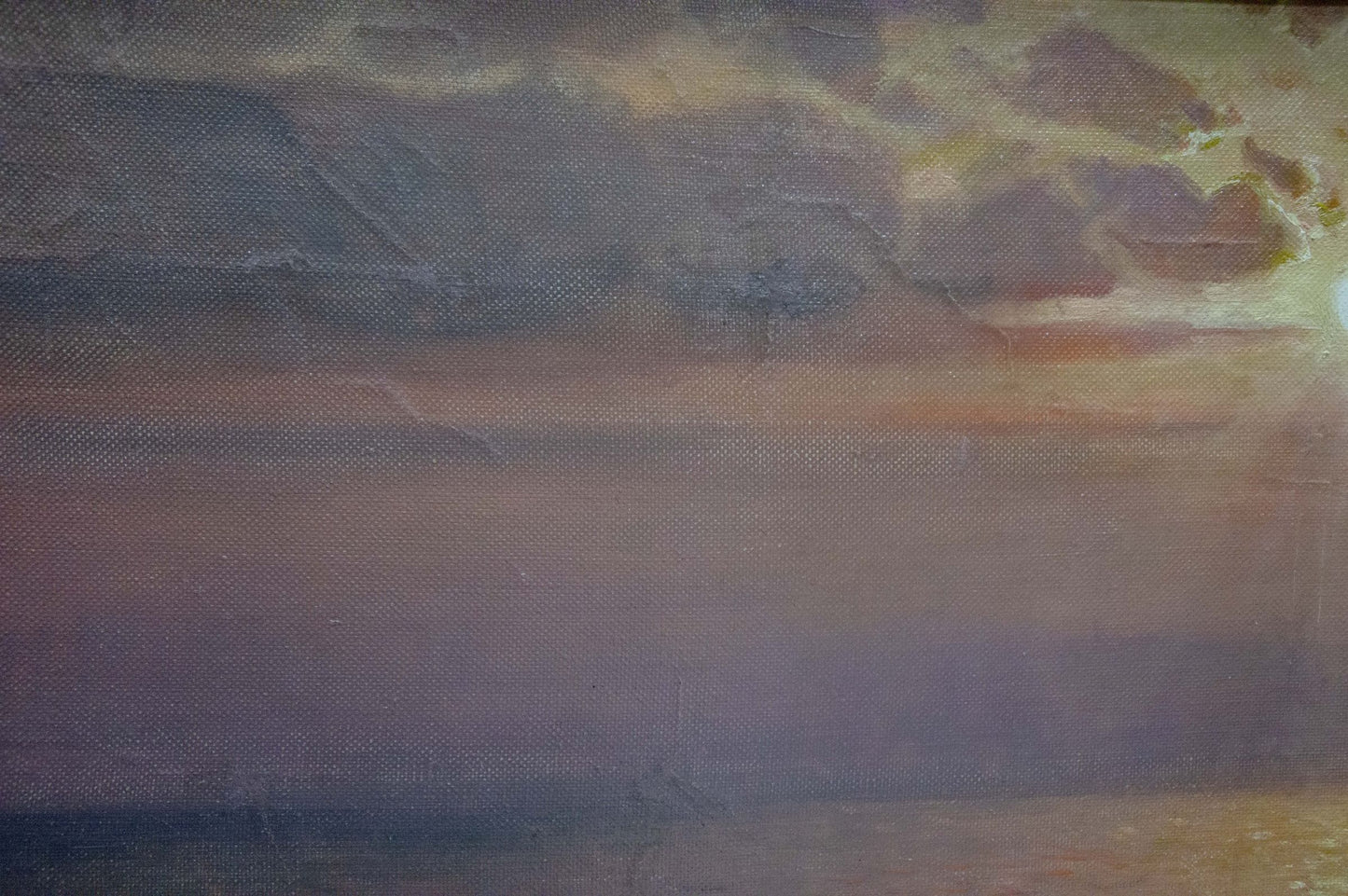Oil painting Sunset at sea by Sevets Victor Stepanovich, dramatic sky