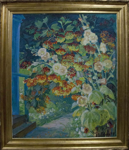 Oil painting Rowan Zorya by Galina Denisovna in gold frame