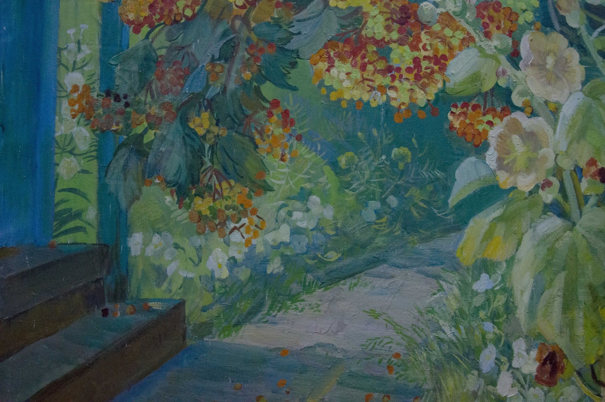 Vibrant impressionistic oil painting Rowan Zorya by Galina Denisovna