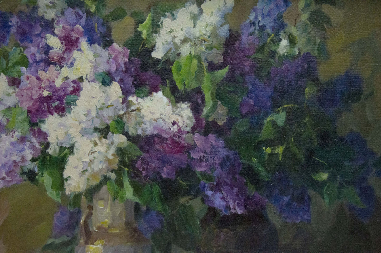 Oil painting of vibrant lilac bouquet by Chulko Nikolay Fedorovich