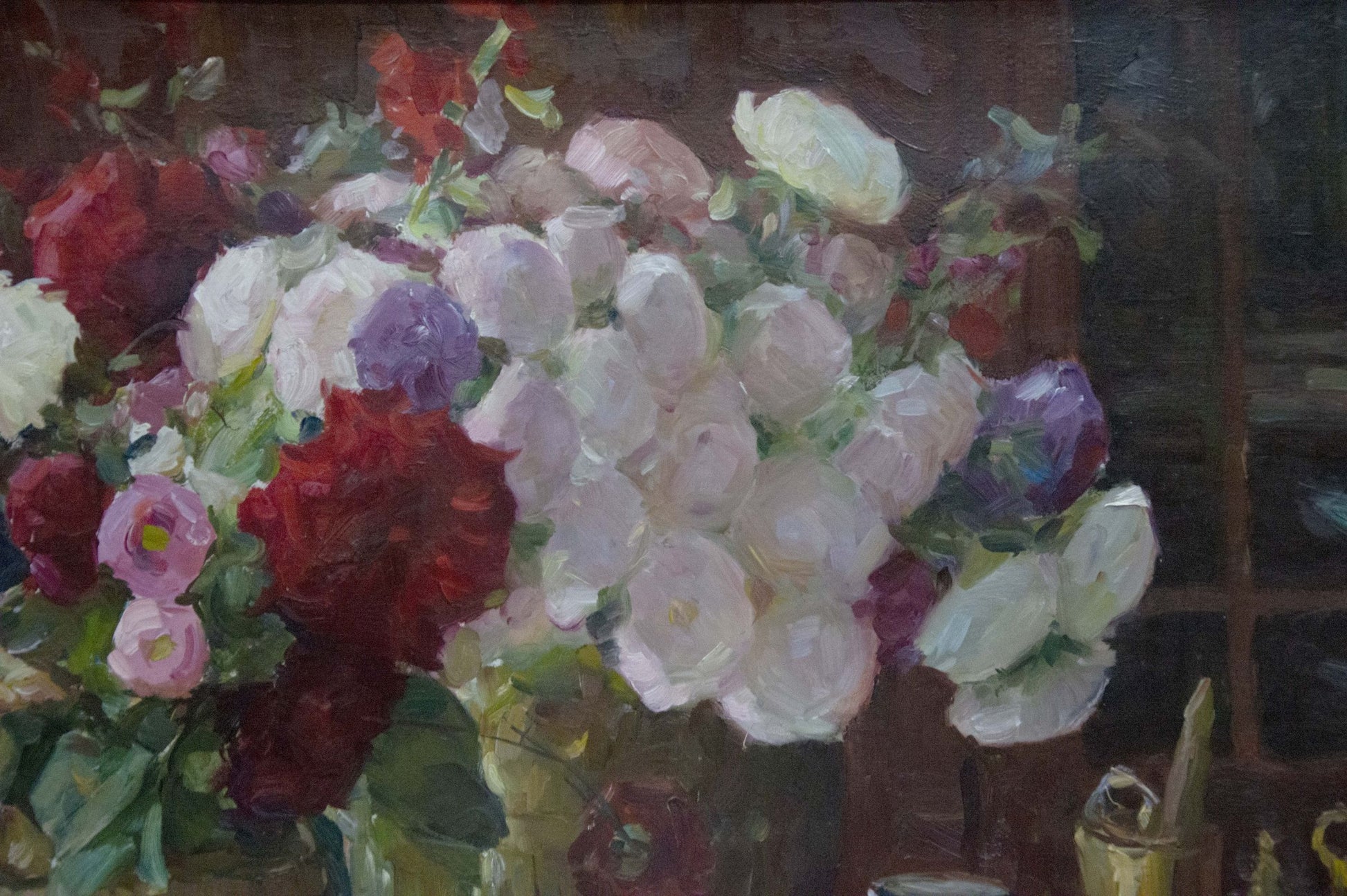 Vibrant oil painting of roses by Shulga Ivan Nikolaevich