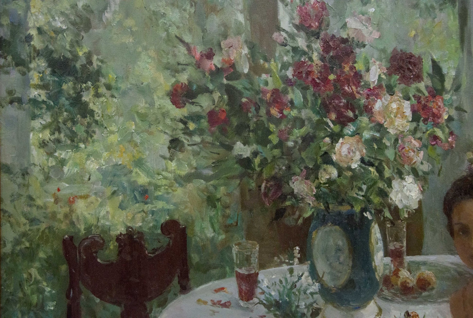 Oil painting Gatherings by Mikhaylichenko Sergey Viktorovich: vibrant peonies bouquet