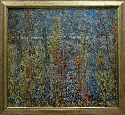 Framed abstract oil painting View by Filatov Vladimir Nikolaevich