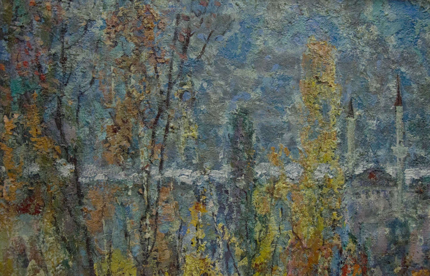Abstract oil painting by Filatov Vladimir Nikolaevich: autumn trees