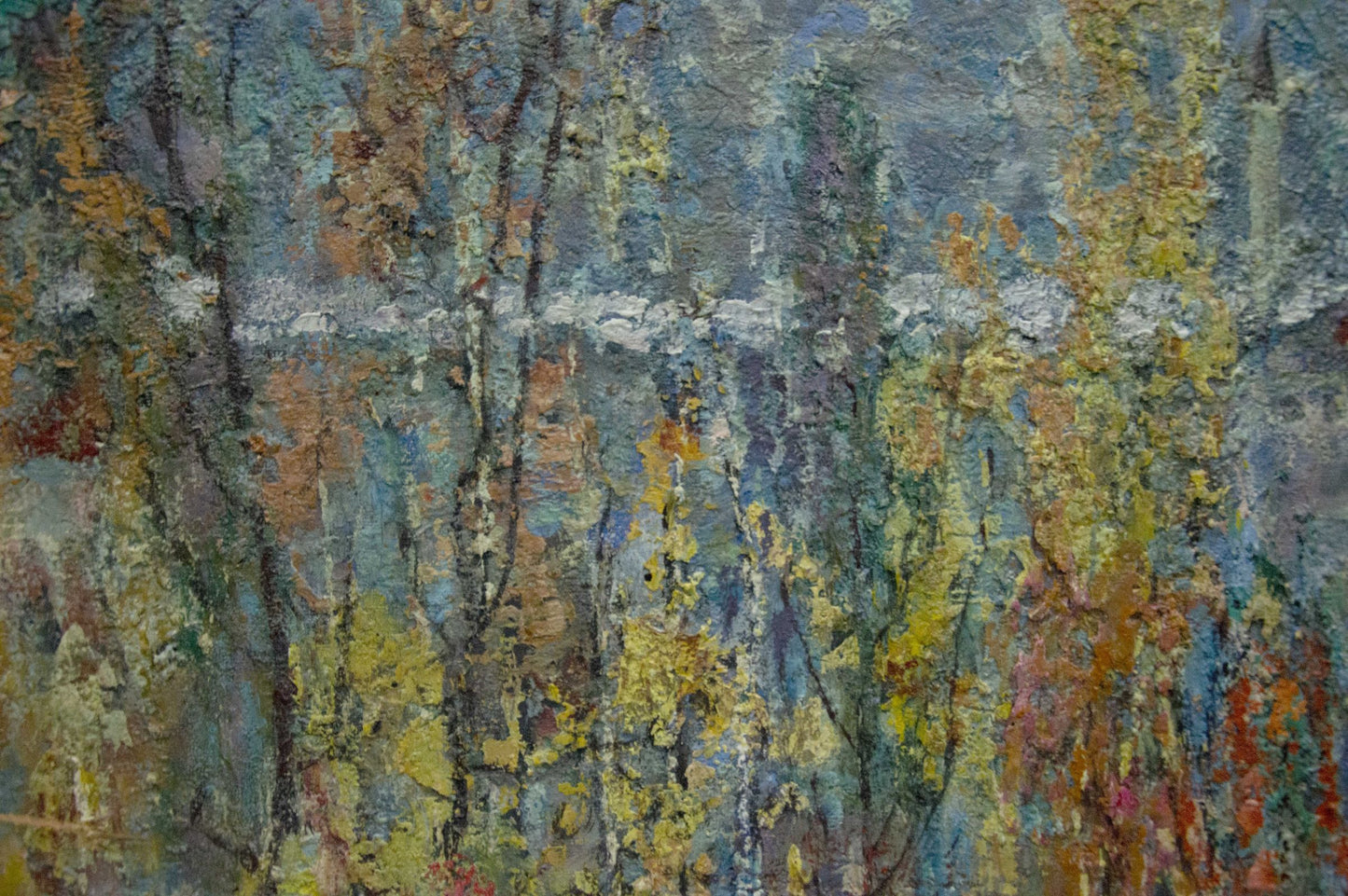 Abstract oil painting by Filatov Vladimir Nikolaevich with autumn textured brushstrokes