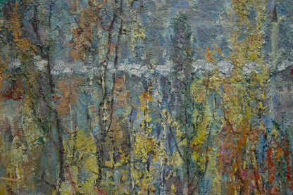 Abstract oil painting by Filatov Vladimir Nikolaevich with autumn textured brushstrokes