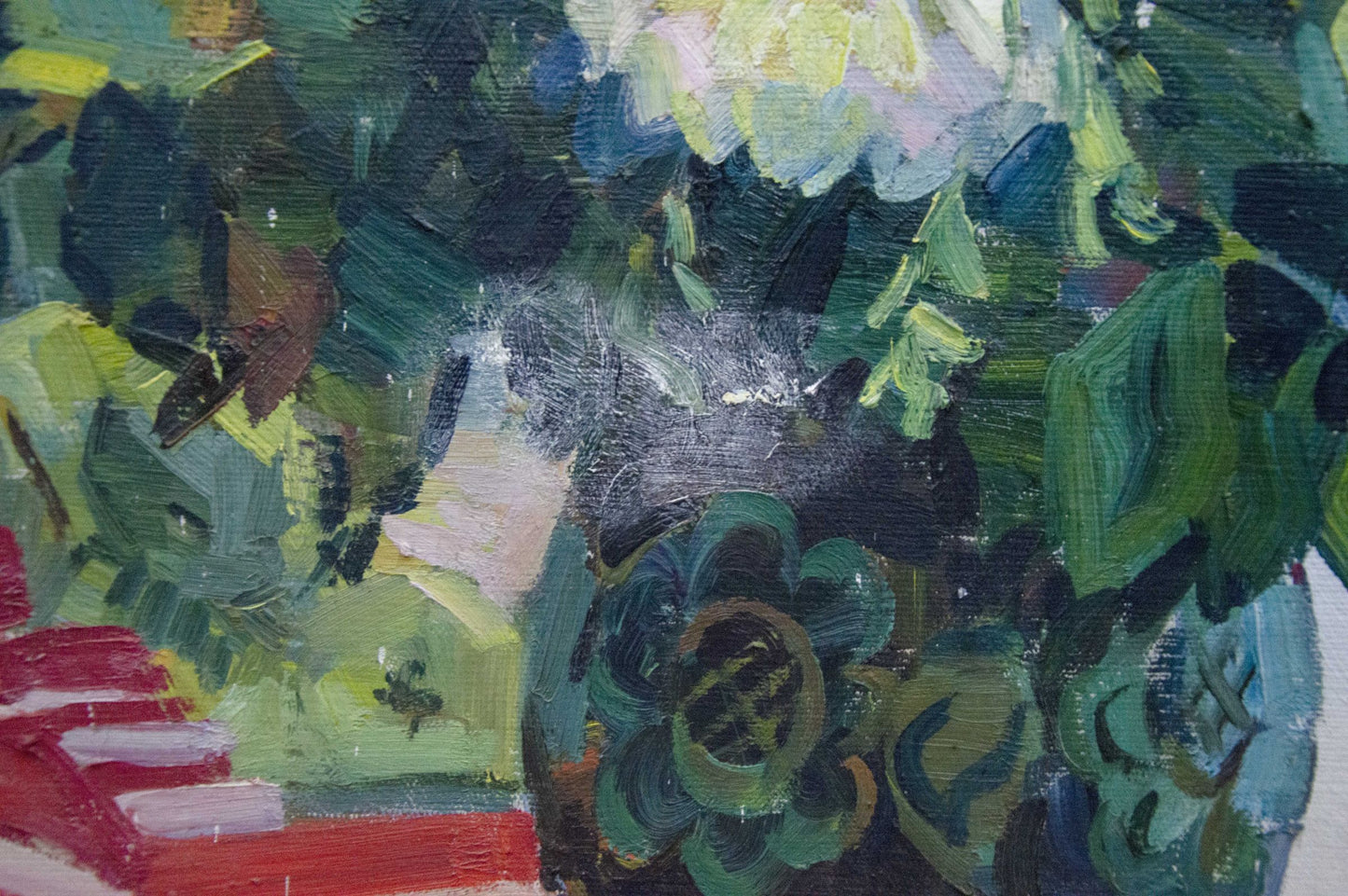 Oil painting Daisies Zorya by Galina Denisovna, textured floral art