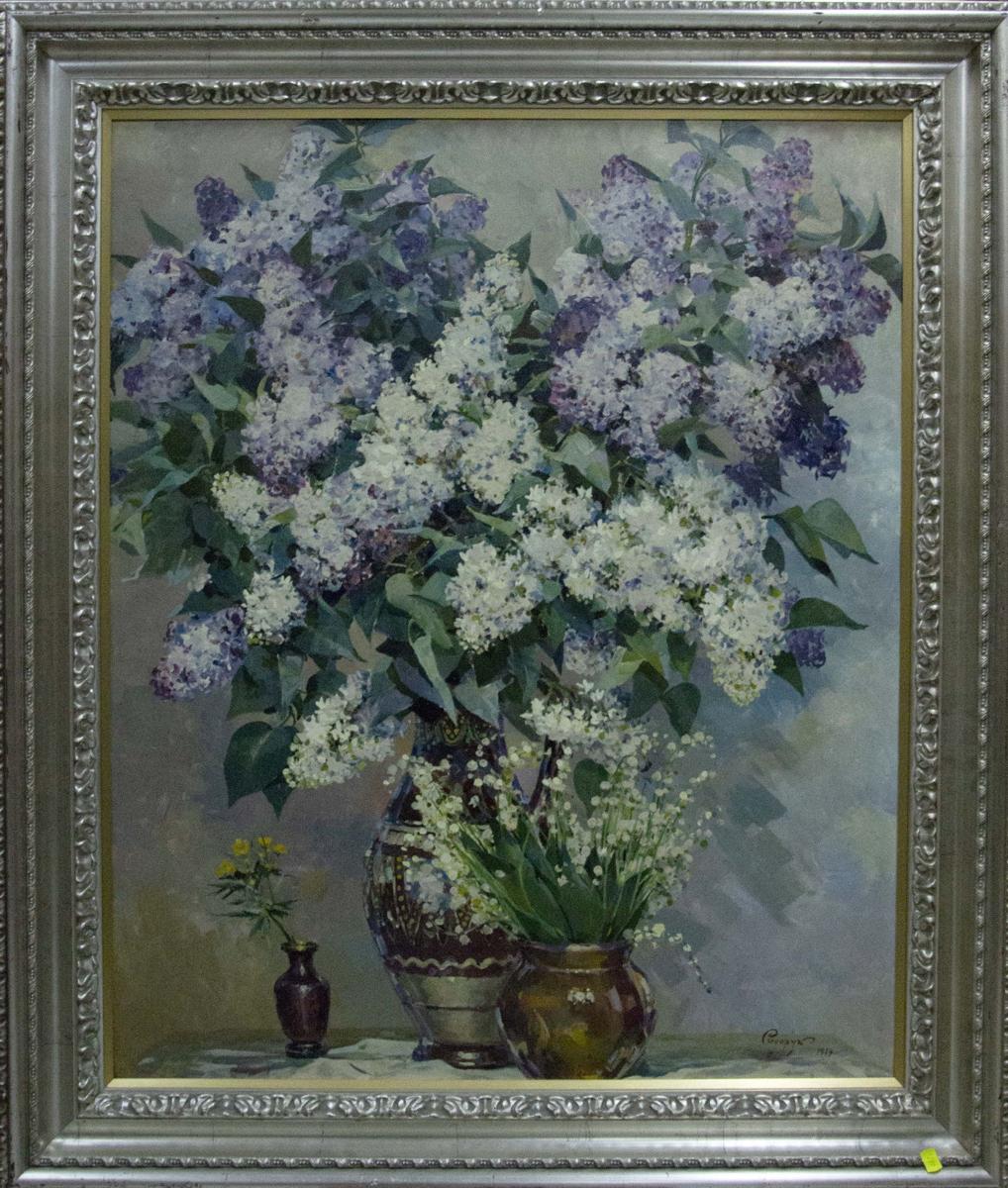 Oil painting of lilac blossoms by Sidoruk Vladimir Fedorovich