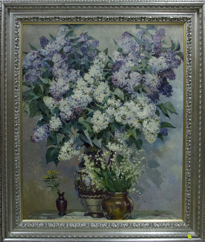 Oil painting of lilac blossoms by Sidoruk Vladimir Fedorovich