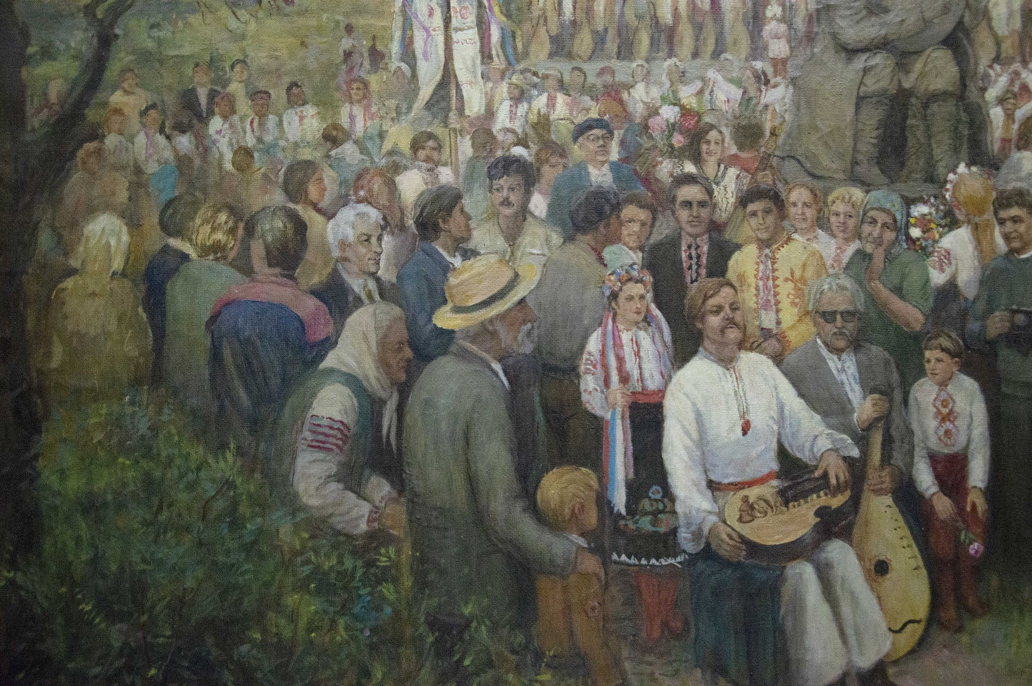 Oil painting by Vlasenko Alexander Mikhailovich: man playing ornate stringed instrument