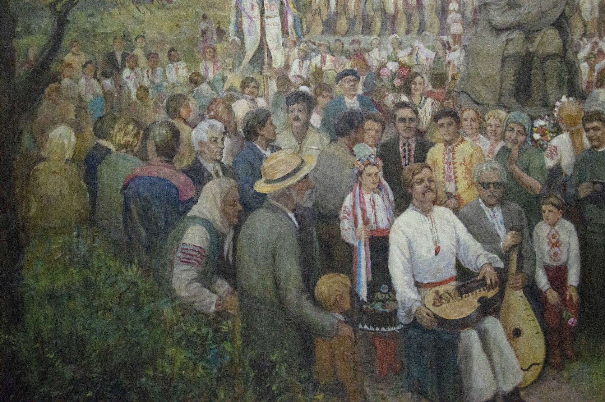 Oil painting by Vlasenko Alexander Mikhailovich: man playing ornate stringed instrument
