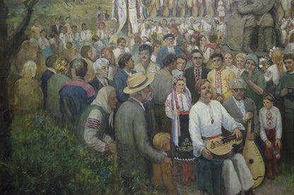 Oil painting by Vlasenko Alexander Mikhailovich: man playing ornate stringed instrument