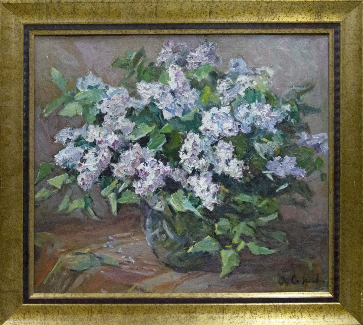 Oil painting Lilac Bouquet in Bloom by Zinaida Sokolova