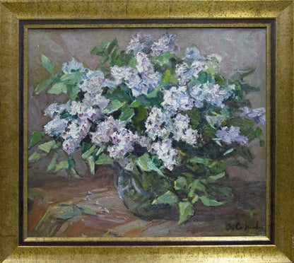 Oil painting Lilac Bouquet in Bloom by Zinaida Sokolova
