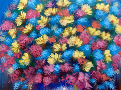 Vibrant Spring bouquet oil painting by Zadorozhnya V. V. with bold floral colors