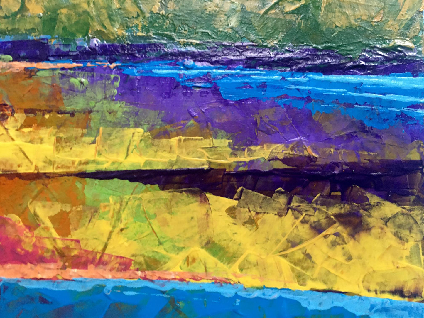 Oil painting Autumn has come by Zadorozhnya V. V. in vibrant blues and purples