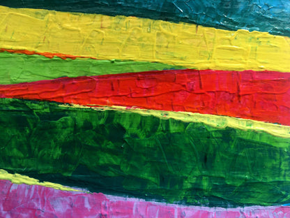 Vibrant oil painting Sunny day among the mountains by V. Zadorozhnya