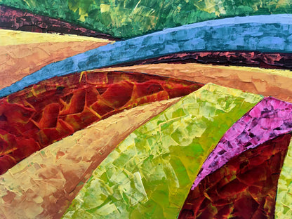 Vibrant oil painting The road to the forest by Zadorozhnya V. V