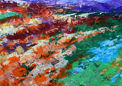 Vibrant oil painting Holidays in the mountains by V. Zadorozhnya