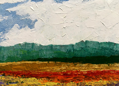 Oil painting After the Rain by V. Zadorozhnya, textured abstract landscape